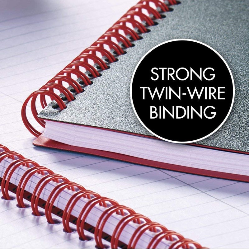 Black n' Red Notebooks, Twin Wire, Poly Cover, 11-3/4â€ x 8-1/4â€, Large, 70 Ruled Sheets, 2-Pack (73399) - Image 5